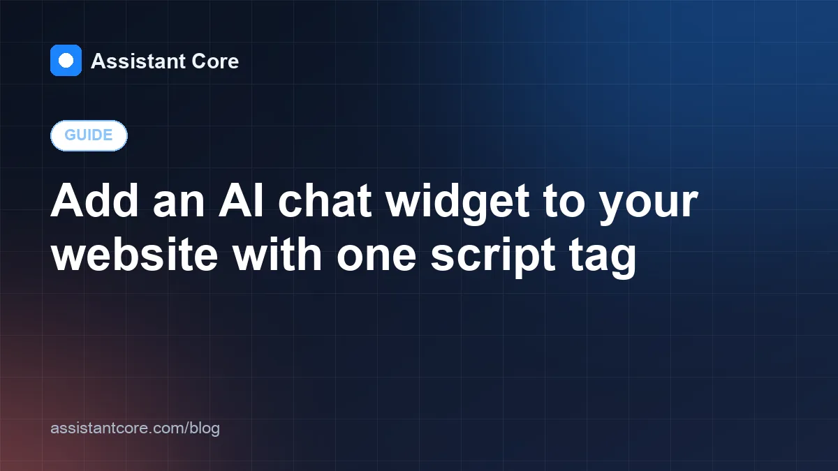 Add an AI chat widget to your website with one script tag